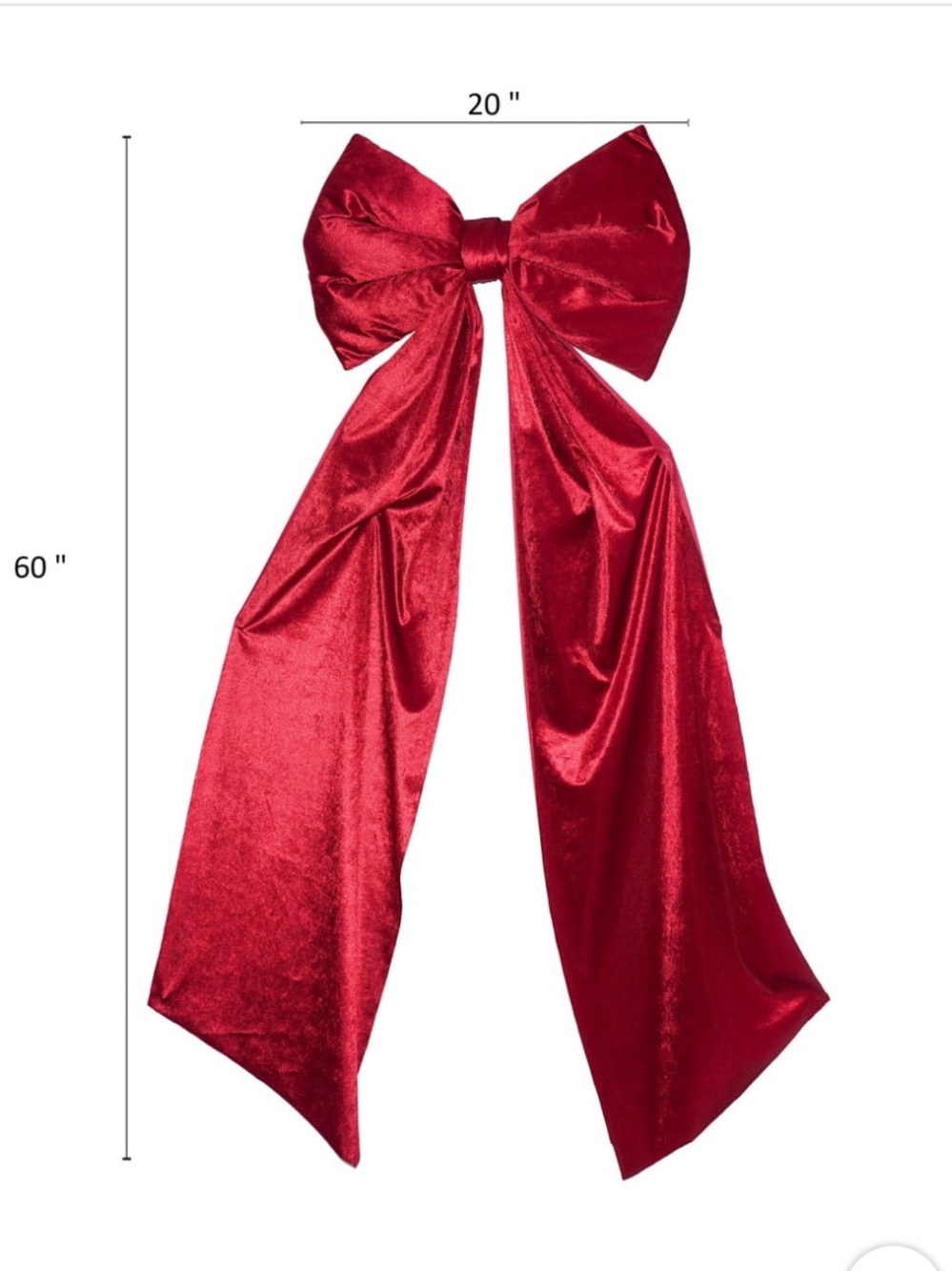 My Texas House Red Jumbo Satin Christmas Bow 20x60